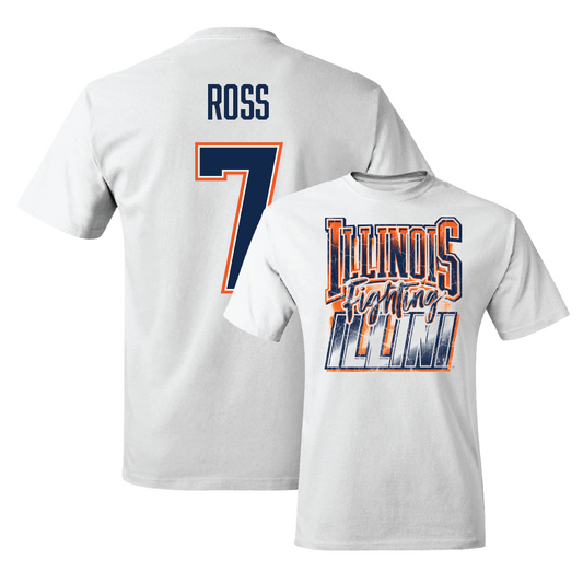 White Illinois Graphic Comfort Colors Tee   - Grant Ross