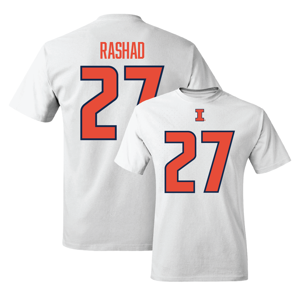 White Illinois Player Tee     - Corey Rashad