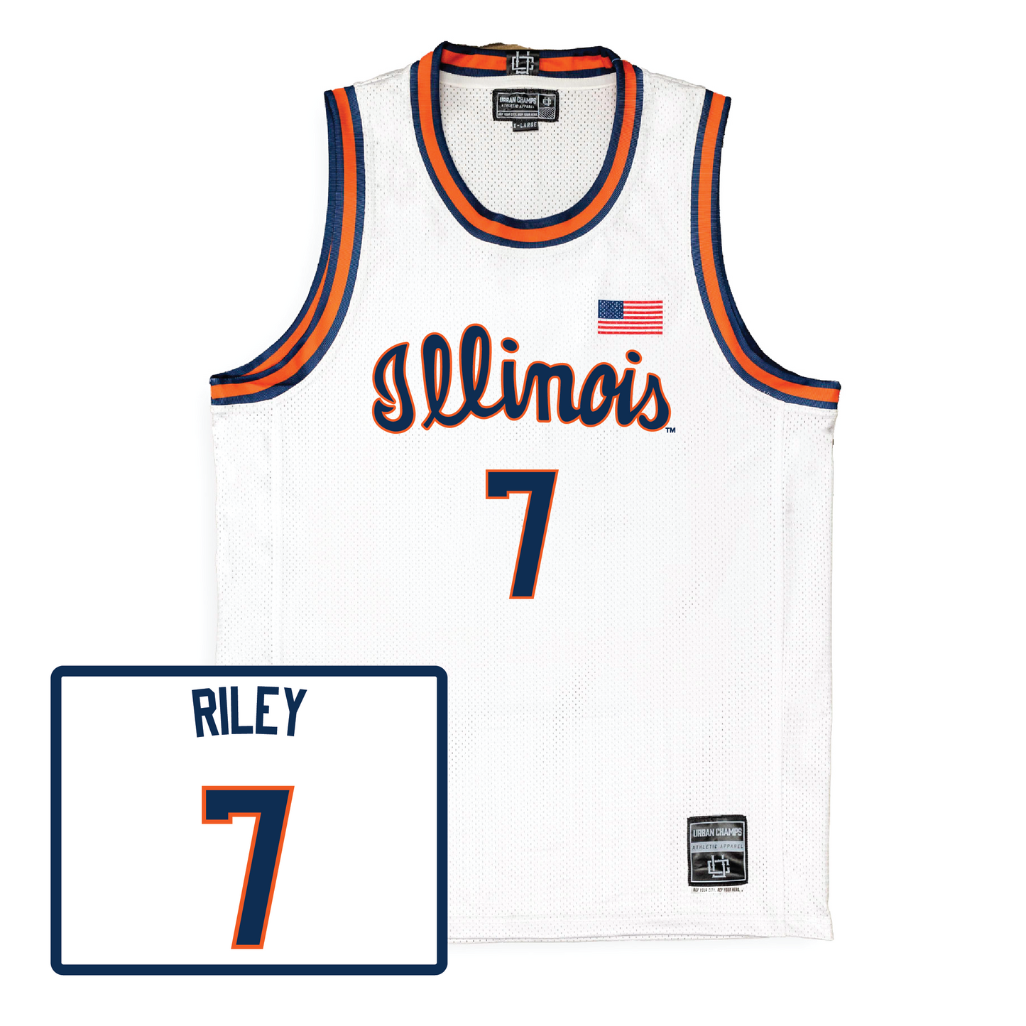 Men's Basketball White Script Jersey  - Will Riley