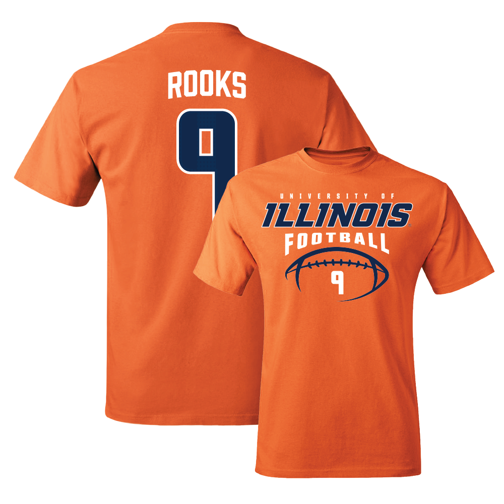 Orange Illinois Football Tee    - Tyson Rooks