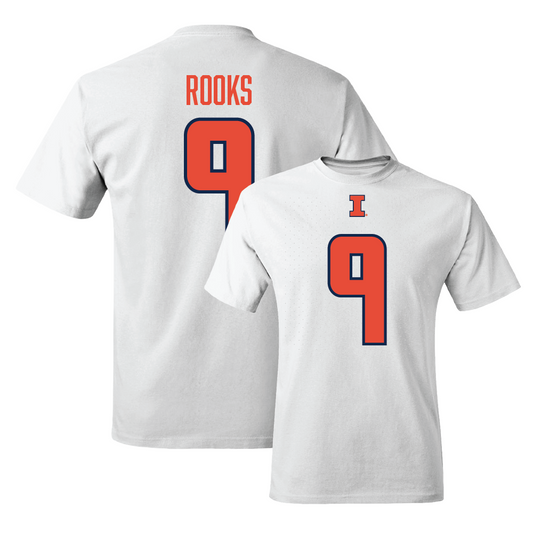 White Illinois Player Tee     - Tyson Rooks