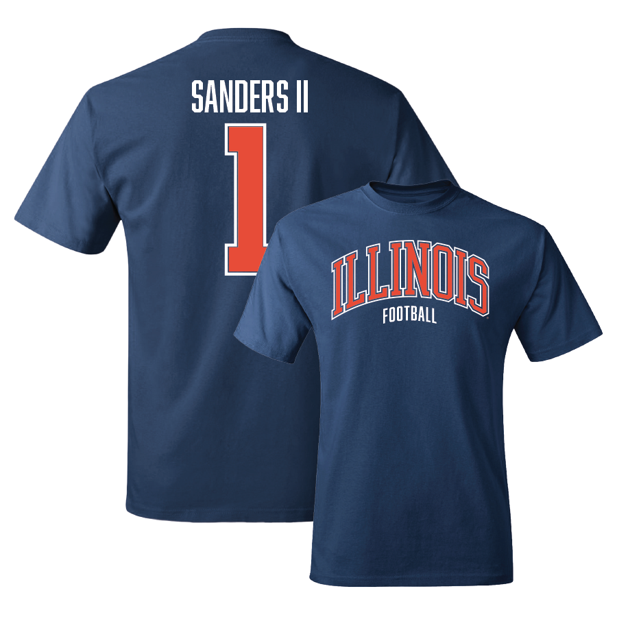 Navy Illinois Arch Tee  - Mario Sanders II