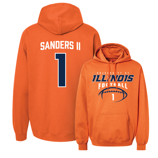 Orange Illinois Football Hoodie  - Mario Sanders II