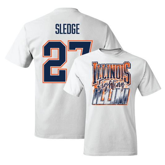 White Illinois Graphic Comfort Colors Tee  - Enyce Sledge
