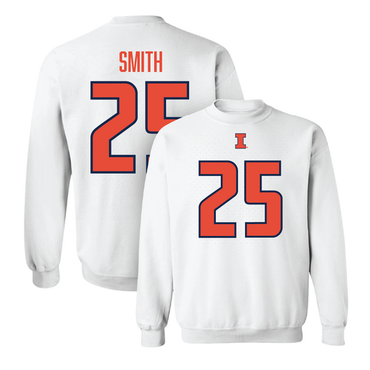 Illinois White Shirsey Crew  - Hayven Smith