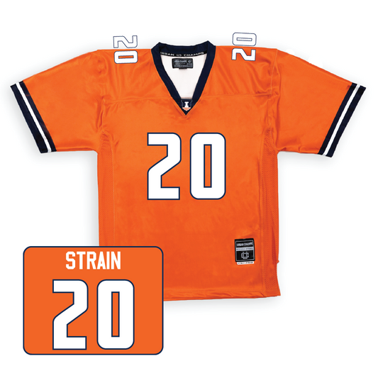 Orange Football Fighting Illini Jersey - Tyler Strain #20