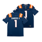 Nike Illinois Navy NIL Game Replica Football Jersey - Mario Sanders II