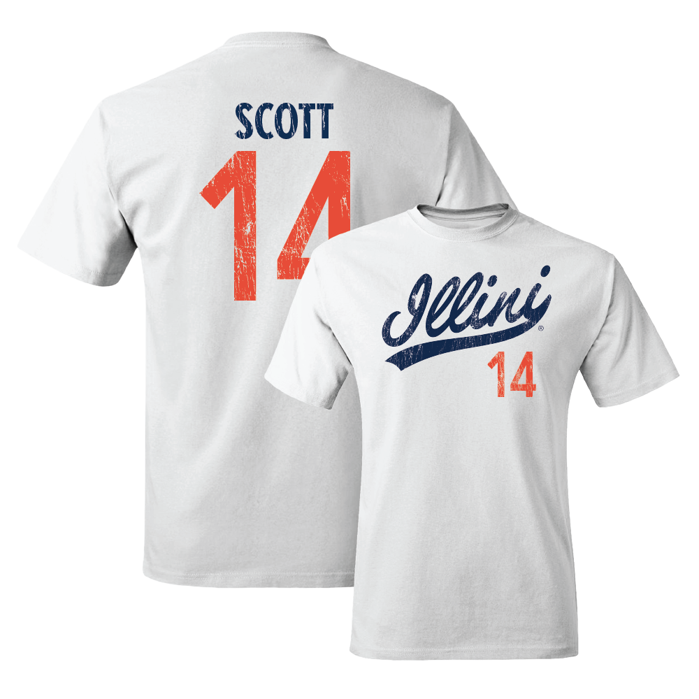 White Script Comfort Colors Tee    - Xavier Scott