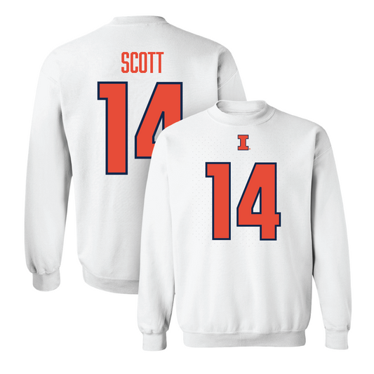 White Illinois Player Crew     - Xavier Scott