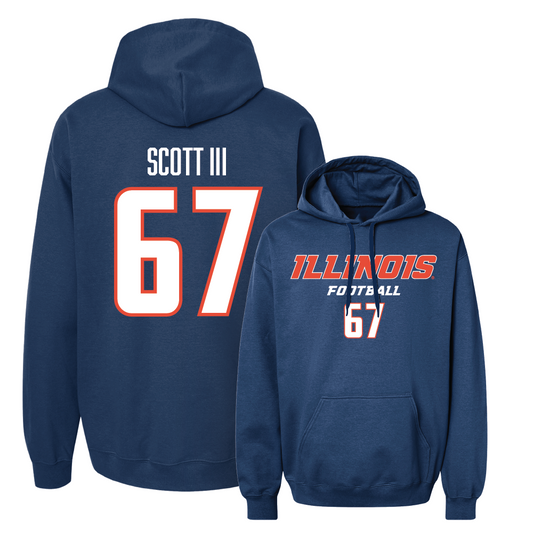 Navy Illinois Classic Hoodie    - Steven Scott III