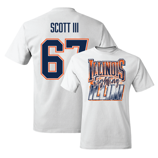 White Illinois Graphic Comfort Colors Tee    - Steven Scott III