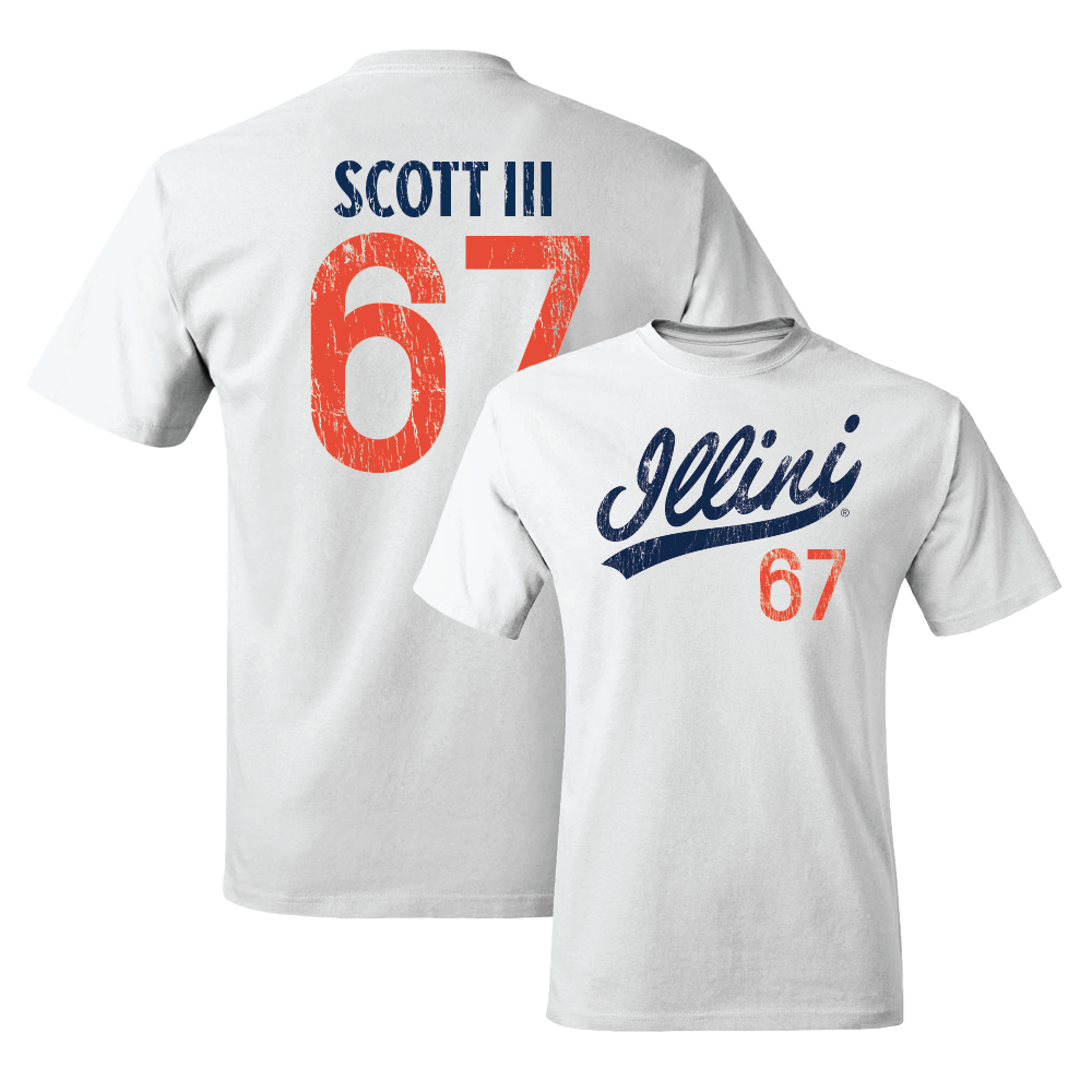 White Script Comfort Colors Tee    - Steven Scott III