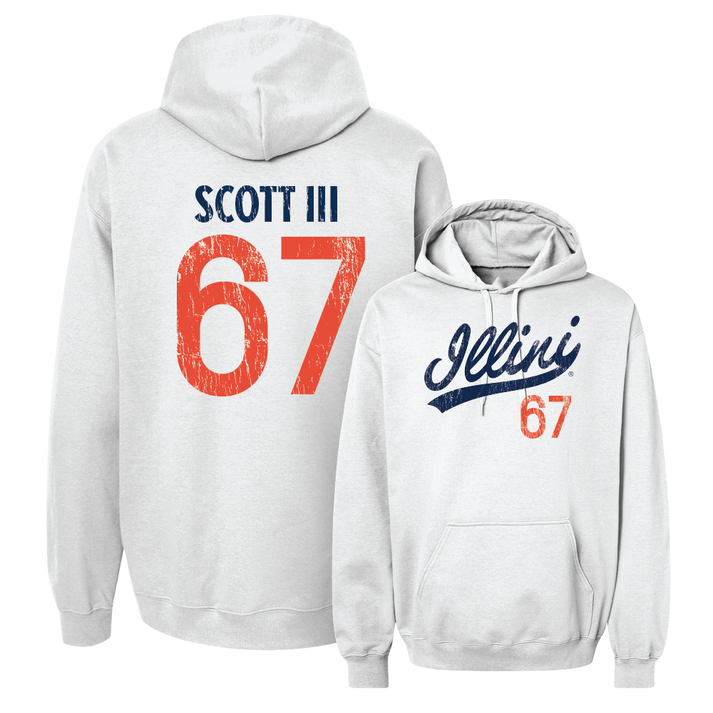 White Script Hoodie    - Steven Scott III