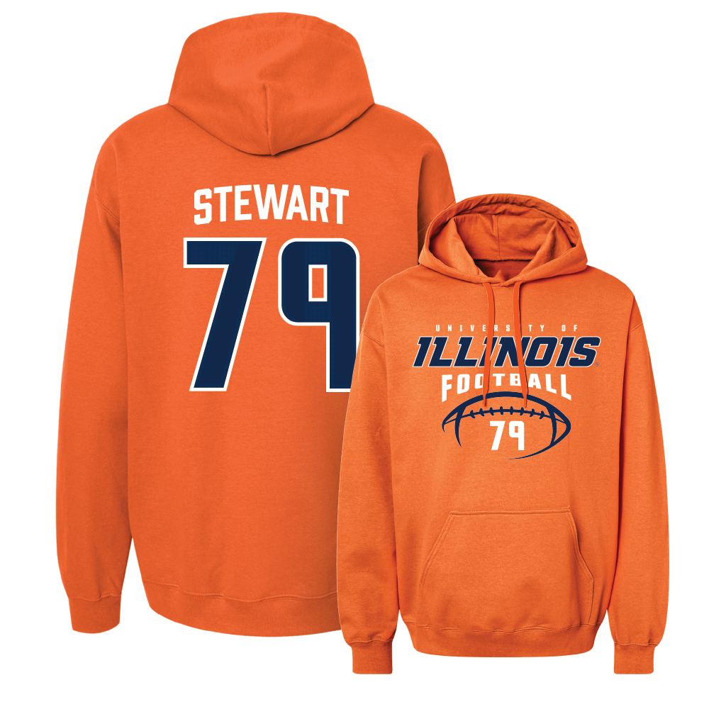 Orange Illinois Football Hoodie    - Zafir Stewart