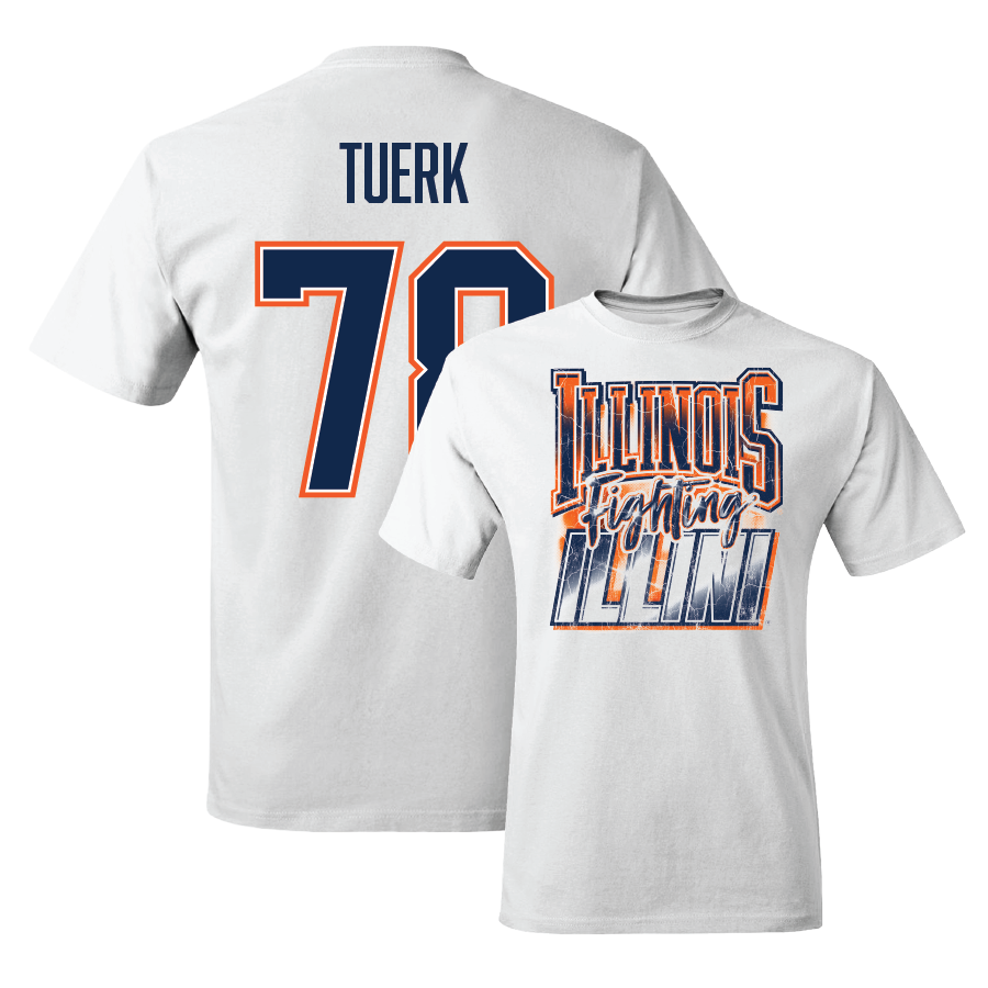 White Illinois Graphic Comfort Colors Tee  - Eddie Tuerk