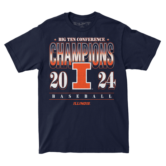 Illinois Baseball 2024 B1G Regular Season Champions T-shirt by Retro Brand