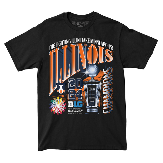 Illinois MBB 2024 B1G Tournament Champions Streetwear T-shirt by Retro Brand