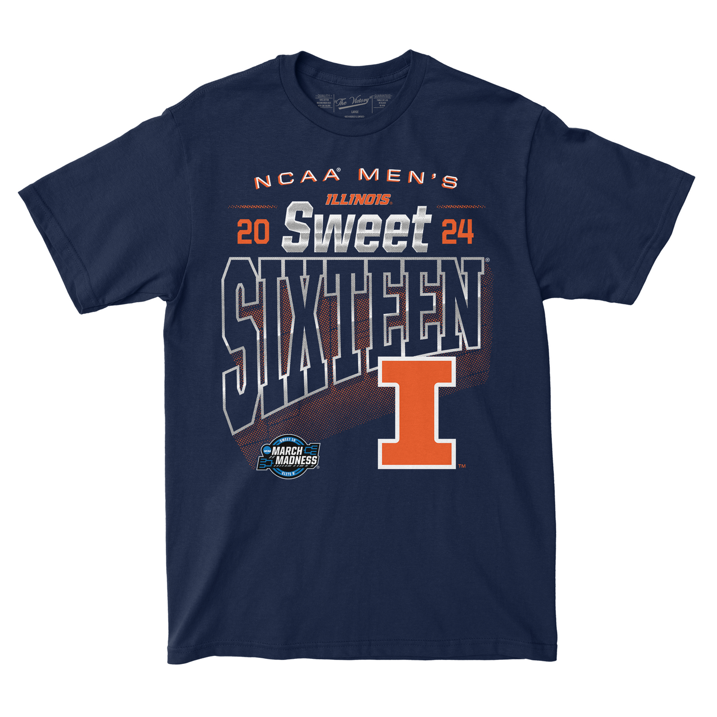 Illinois MBB 2024 Sweet Sixteen Navy Streetwear T-shirt by Retro Brand