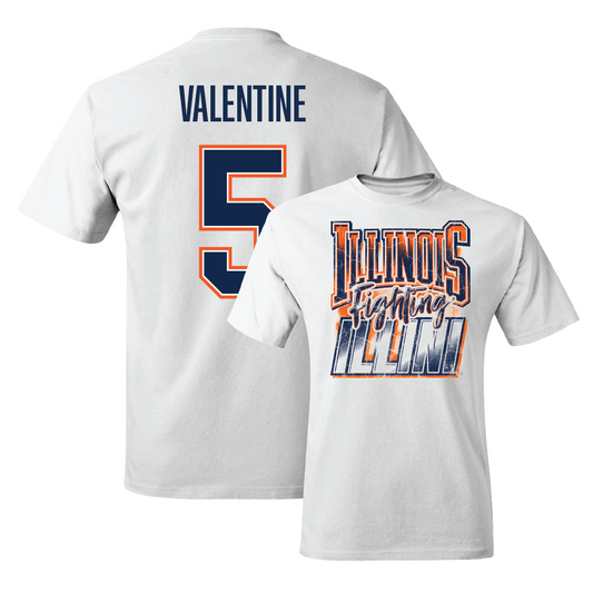 White Illinois Graphic Comfort Colors Tee  - Ca'Lil Valentine