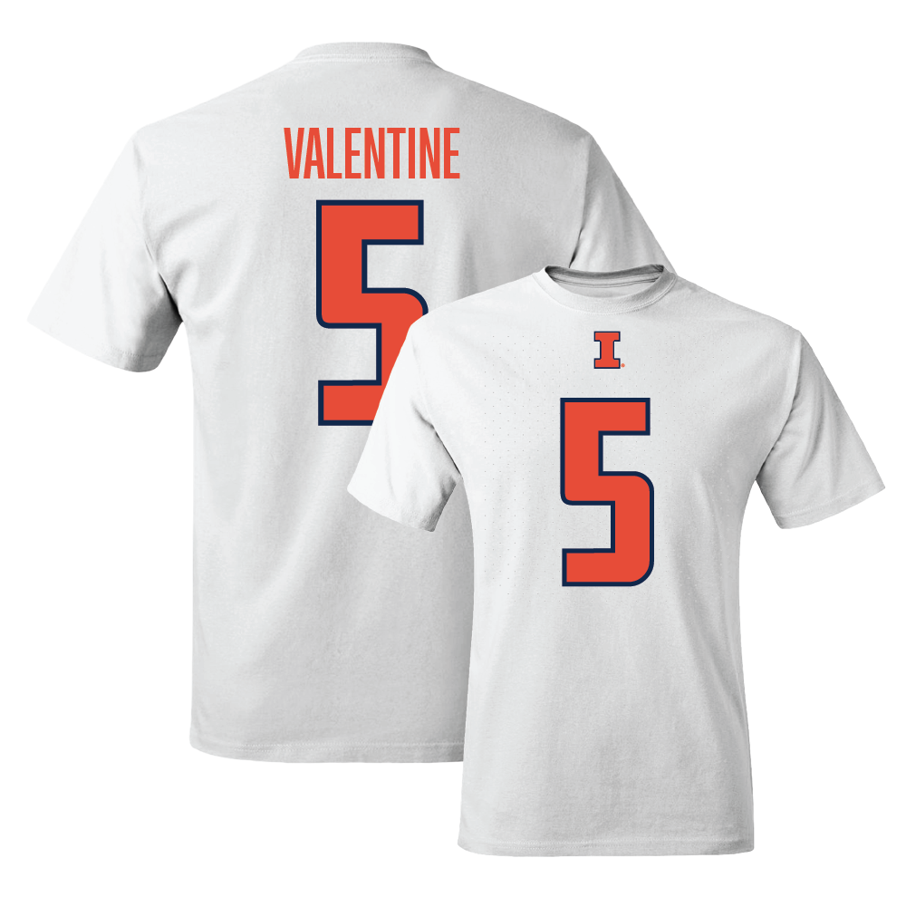 White Illinois Player Tee   - Ca'Lil Valentine