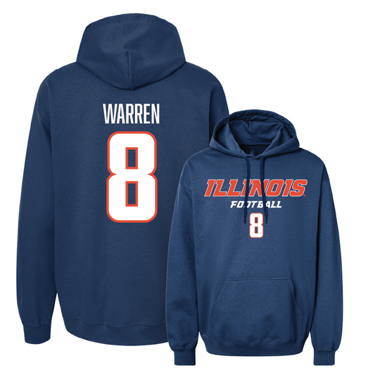 Navy Illinois Classic Hoodie    - Jeremiah Warren