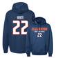 Navy Illinois Classic Hoodie  - Tre White