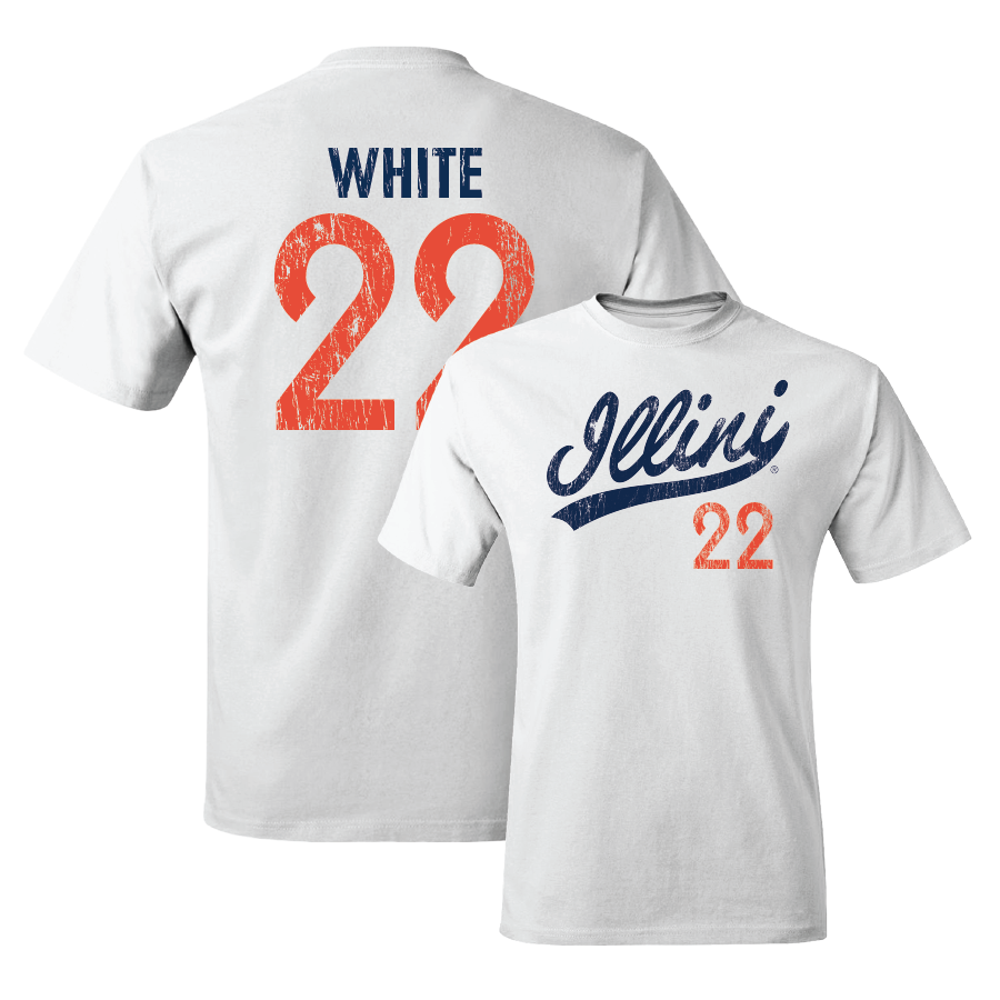 White Script Comfort Colors Tee  - Tre White