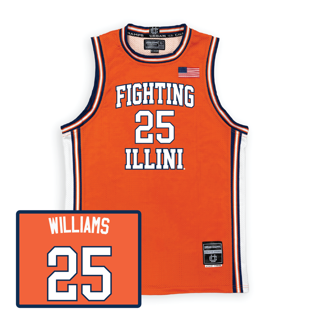 Orange Men's Basketball Illini Jersey - Max Williams #25