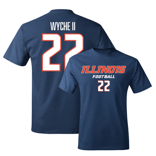 Navy Illinois Football Classic Tee     - Cedric Wyche ll