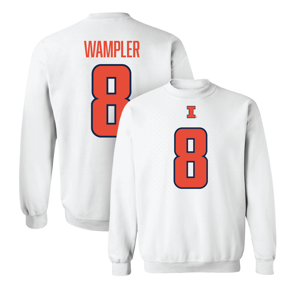 White Illinois Shirsey Crew  - Sophia Wampler