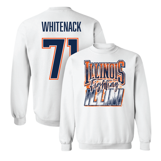 White Illinois Graphic Crew    - Hunter Whitenack