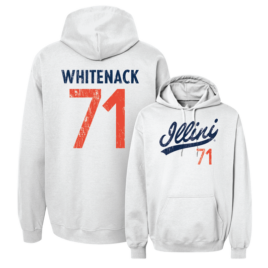 White Script Hoodie    - Hunter Whitenack