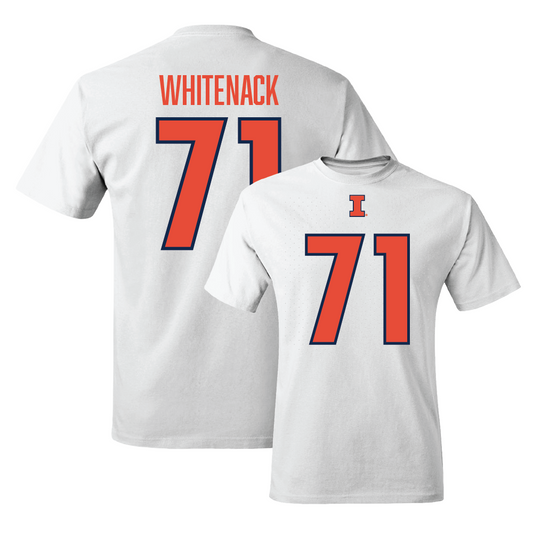 White Illinois Player Tee     - Hunter Whitenack