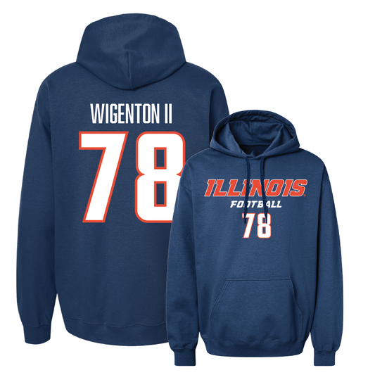 Navy Illinois Classic Hoodie  - Kevin Wigenton II