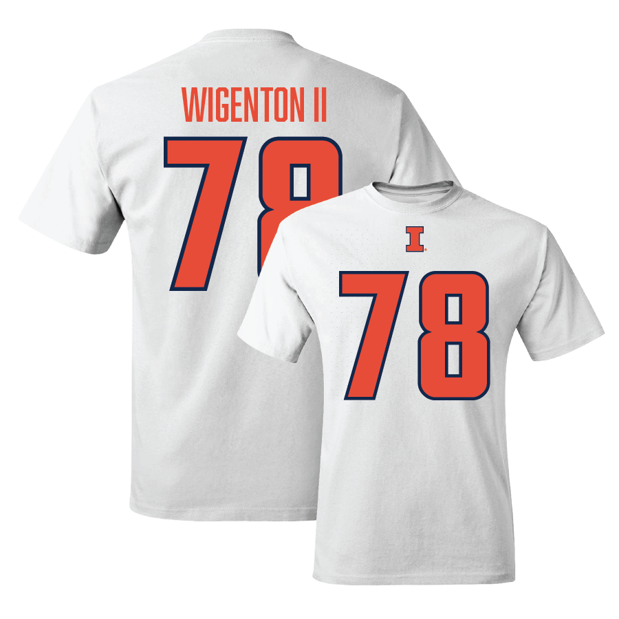 White Illinois Player Tee  - Kevin Wigenton II