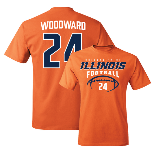 Orange Illinois Football Tee  - Vernon Woodward