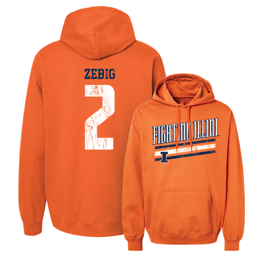 Illinois Baseball Orange Slant Hoodie   - Jack Zebig