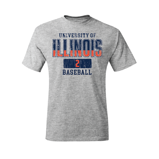 Illinois Baseball Sport Grey Varsity Tee   - Jack Zebig