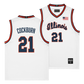 Illinois Men's Basketball White Script Jersey - Kofi Cockburn