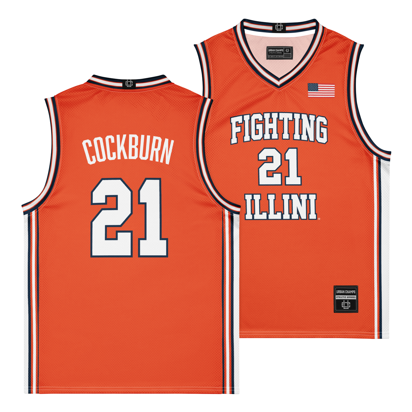 Illinois Men's Basketball Orange Jersey - Kofi Cockburn