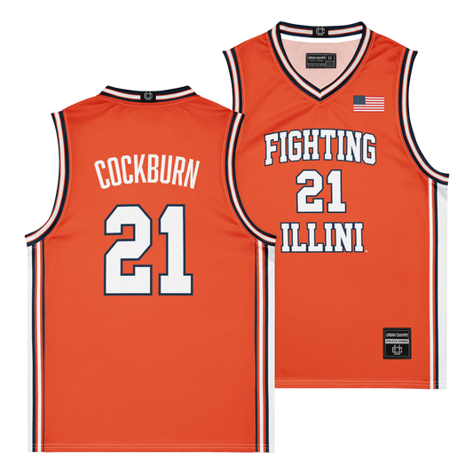 Illinois Men's Basketball Orange Jersey - Kofi Cockburn