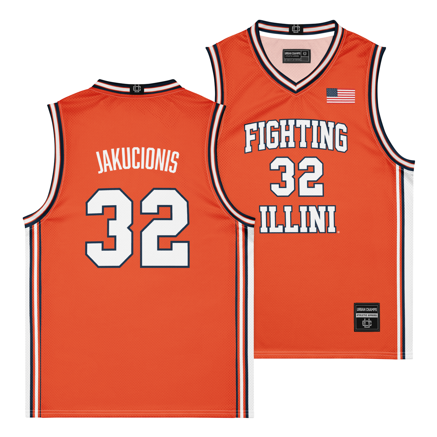 Orange Men's Basketball Illini Jersey  - Kasparas Jakucionis