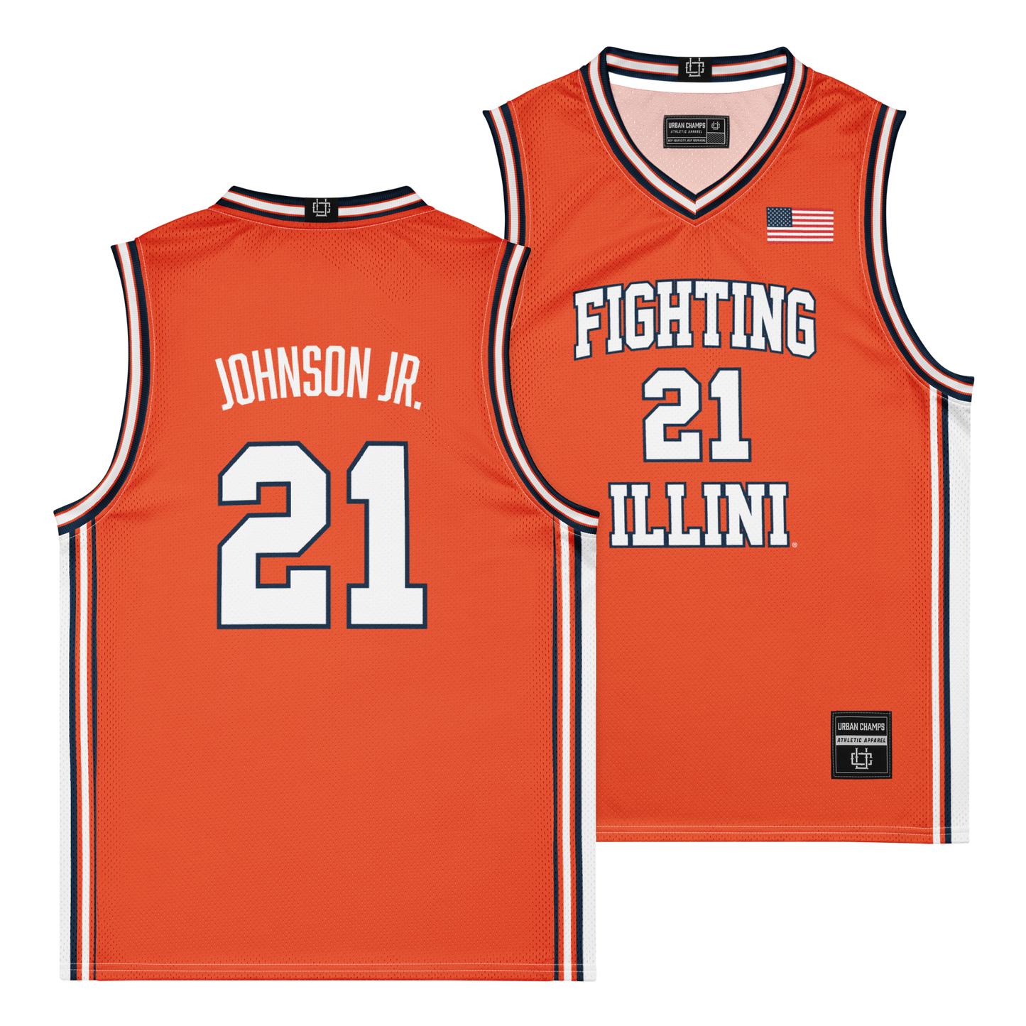 Orange Men's Basketball Illini Jersey  - Morez Johnson Jr.