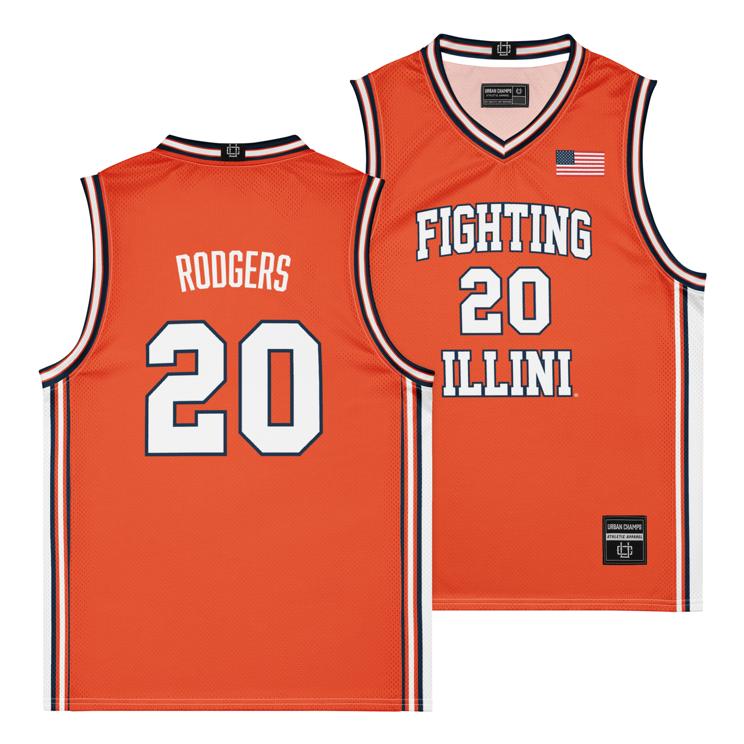 Orange Men's Basketball Illini Jersey - Ty Rodgers | #20