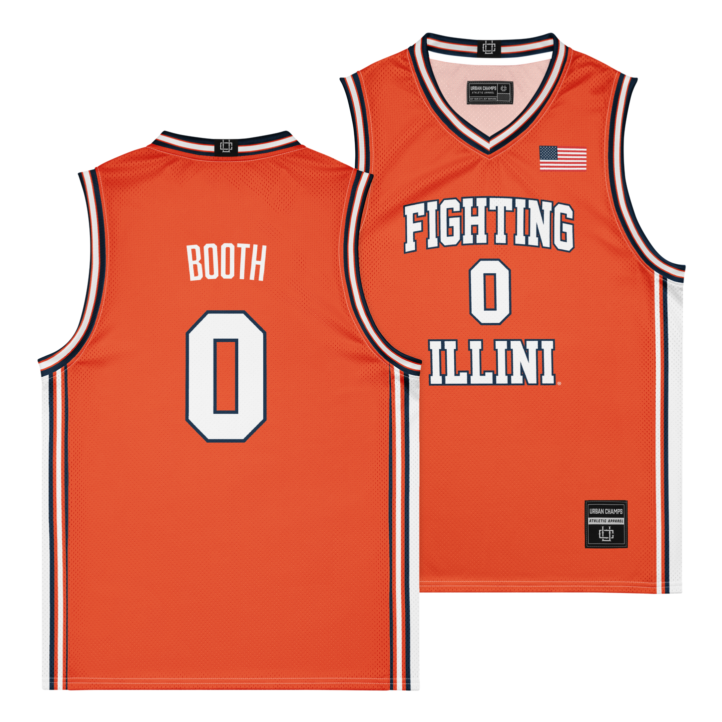 Orange Men's Basketball Illini Jersey  - Carey Booth