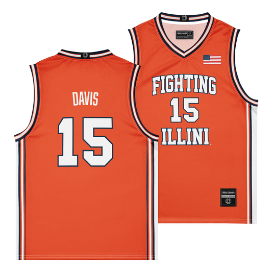 Orange Men's Basketball Illini Jersey  - Jake Davis