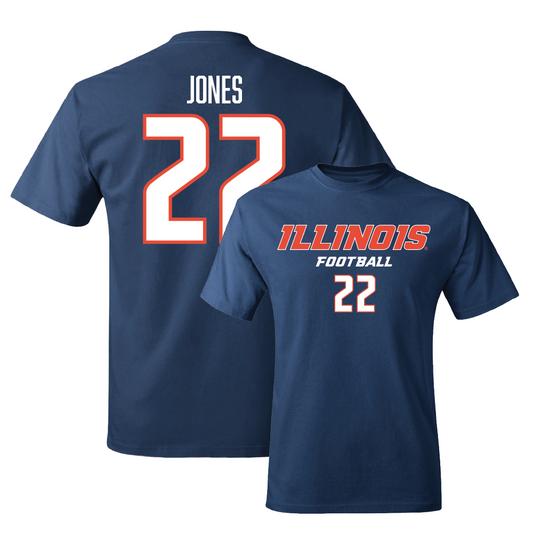 Navy Illinois Football Classic Tee    - Robert Jones
