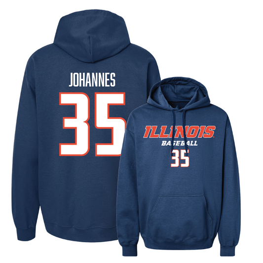 Navy Illinois Classic Hoodie   - Will Johannes