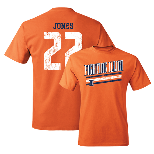 Orange Illinois Football Slant Tee    - Robert Jones