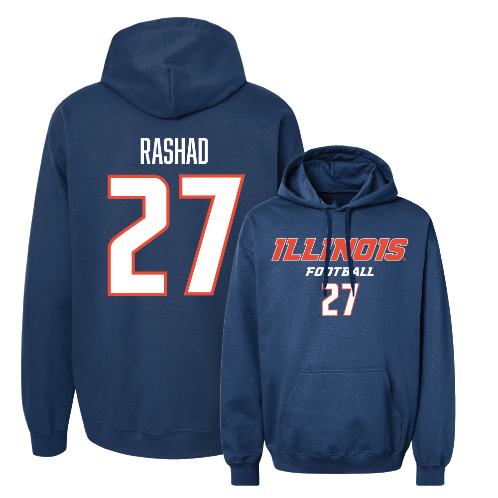 Navy Illinois Classic Hoodie    - Corey Rashad